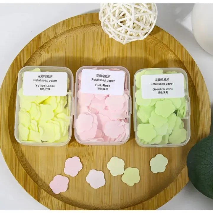 "100 Pcs Portable Soap Paper Sheets – Scented, Foaming & Travel-Friendly