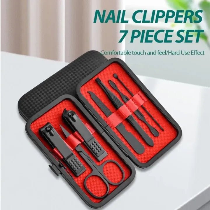 "16-in-1 Professional Manicure & Pedicure Kit – Stainless Steel Grooming Set with Leather Travel