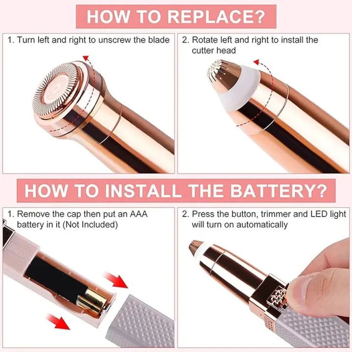 "2-in-1 Rechargeable Women’s Hair Remover & Epilator