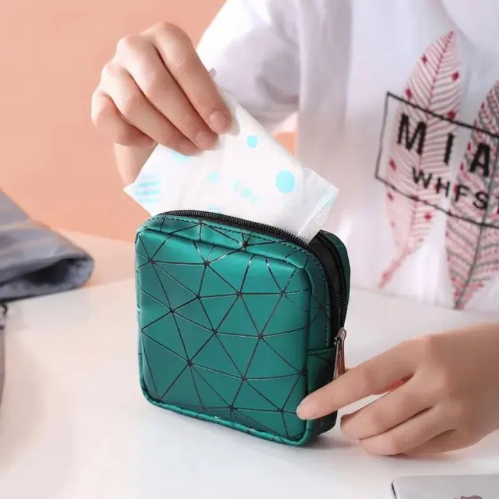 Chic Hygiene Pad Pouch for Women | Sanitary Pad, Tampon & Makeup Organizer Bag