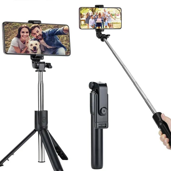 "Original 4-in-1 Wireless Selfie Stick Tripod – Adjustable 70cm to 170cm Height