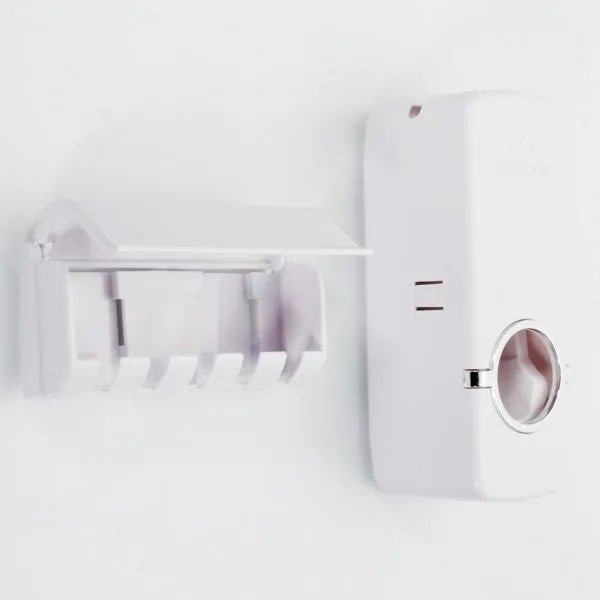 "Premium Bathroom Set – Automatic Toothpaste Dispenser & Toothbrush Holder,