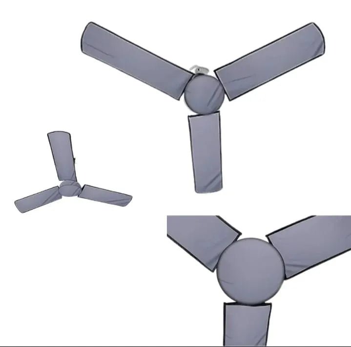 Premium Grey Ceiling Fan Protection Set – Waterproof, Dustproof & Motor Cover Included (1–5 Fans)