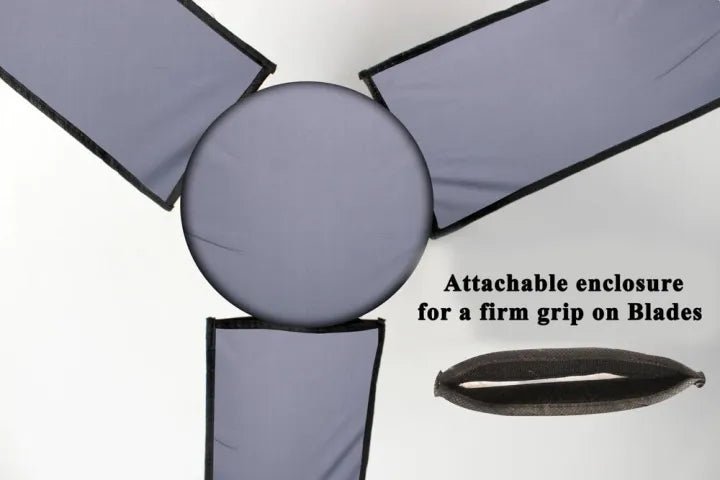 Premium Grey Ceiling Fan Protection Set – Waterproof, Dustproof & Motor Cover Included (1–5 Fans)