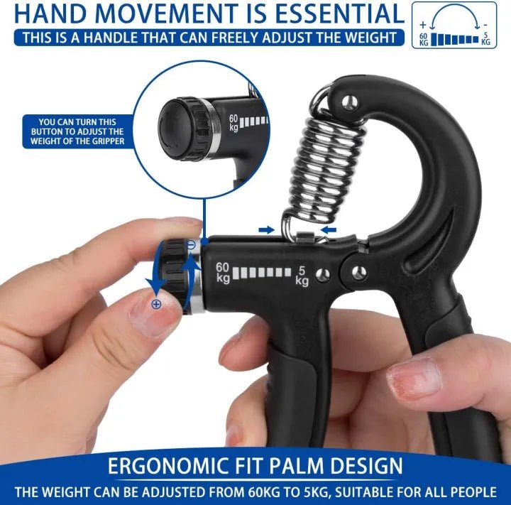 SP Dealz Adjustable Hand Gripper (10KG–60KG) with Counter