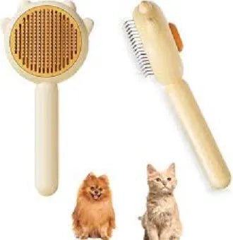 "Tame the Fluff! 🐱 Swirl Pet Brush for Cats | Self-Cleaning Long Hair Comb