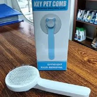 "Tame the Fluff! 🐱 Swirl Pet Brush for Cats | Self-Cleaning Long Hair Comb