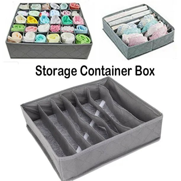 Underwear Socks Storage Organizer with Lids Foldable Closet Drawer Divider 24 Cells,